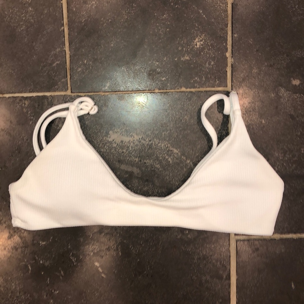 white bikini top